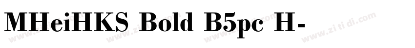 MHeiHKS Bold B5pc H字体转换